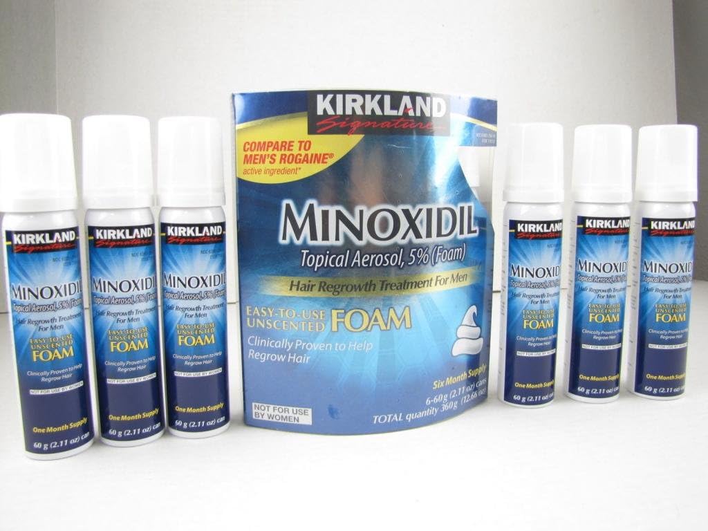 12 Cans Kirkland Signature Minoxidil Topical Aerosol Hair Regrowth for Men