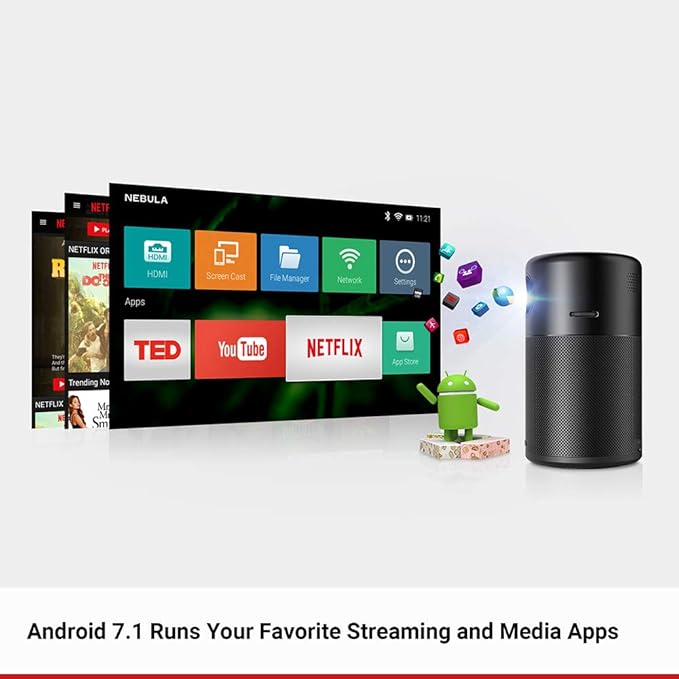 ZJHNZS Altavoz Bluetooth Nebula Capsule Smart Mini proyector ...