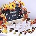 Winlyn 100 Pcs Table Name Number Tented Place Cards with Fall Maple Leaves Blank Seating Assignment Cards Escort Cards Greeting Cards Bulk 3.5