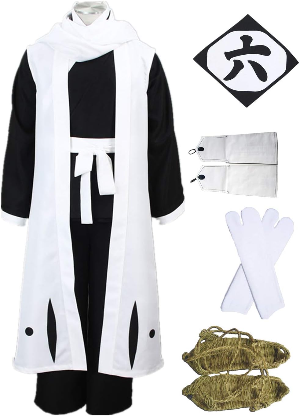 YOUYI Death Bleach Kuchiki Byakuya Cosplay Halloween 6th Division Captain Cosplay Costume Full Suit