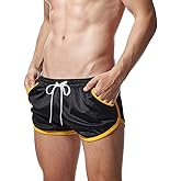 AIMPACT Mens Mesh Shorts Retro 3 Inch Sexy Side Split with Pockets Athletic Workout Running Booty Short Shorts