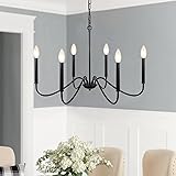 SJCCDSGS Black Chandelier- Modern Farmhouse