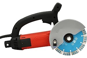 HinLIaDa Concrete Cut Off Saw, 3000W Wet/Dry Corded Electric Circular Saw Concrete Cutter Wall Groove Cutting Machine with Water Pump for Cutting Various Building Materials, 7000r/Min