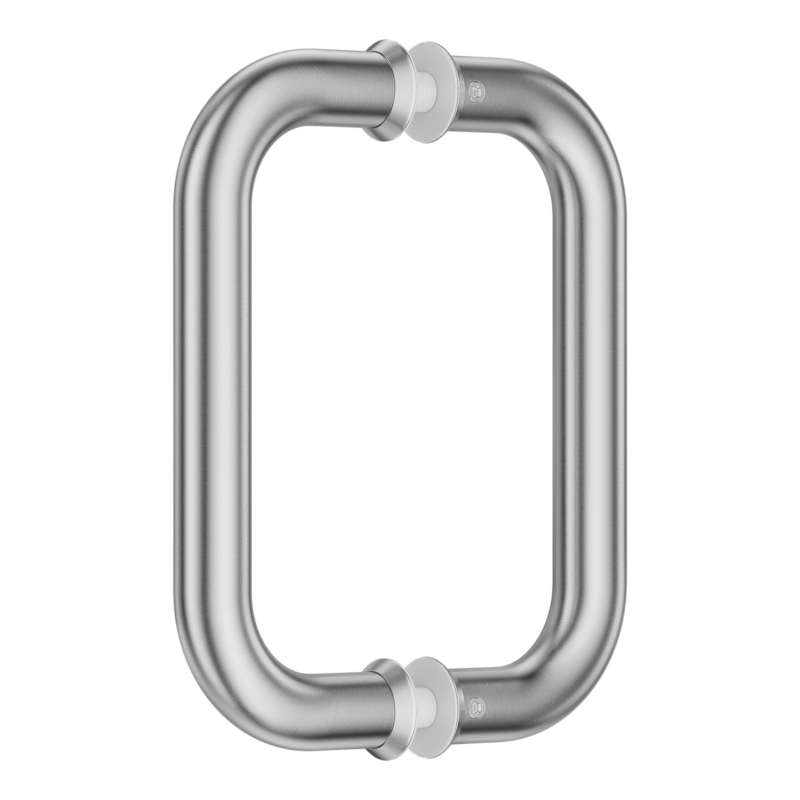 Ranbo C-Shaped 203mm Tubular Back-to-Back Frameless Glass Shower Door Push Pull Handle, Fits 8-12mm(5/16"-1/2") Glass Doors,203mm Mounting Hole Distance,for Shower Door,barn Door,Electroplating Grey