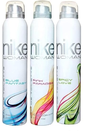 Nike Combo Spicy Love + Pink Paradise + Blue Fantasy Long Woman Deodorants- Pack Of 3 (200ml Each)