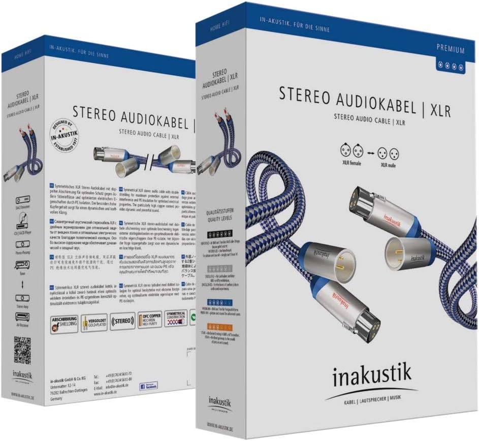 IN - AKUSTIK In-akustik Premium II Stereo Audio XLR 3m, blue / silver, 3 m - Image 5