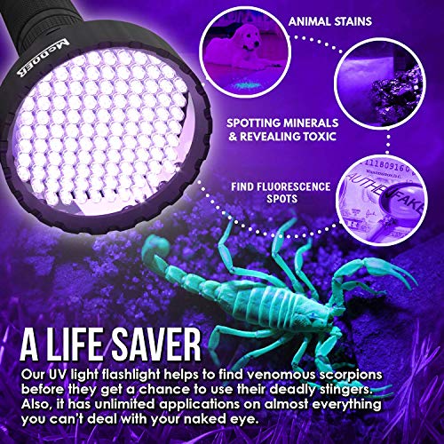 McDOER Blacklight Flashlight Ver 2 UV 109 LED with Ultraviolet Ink