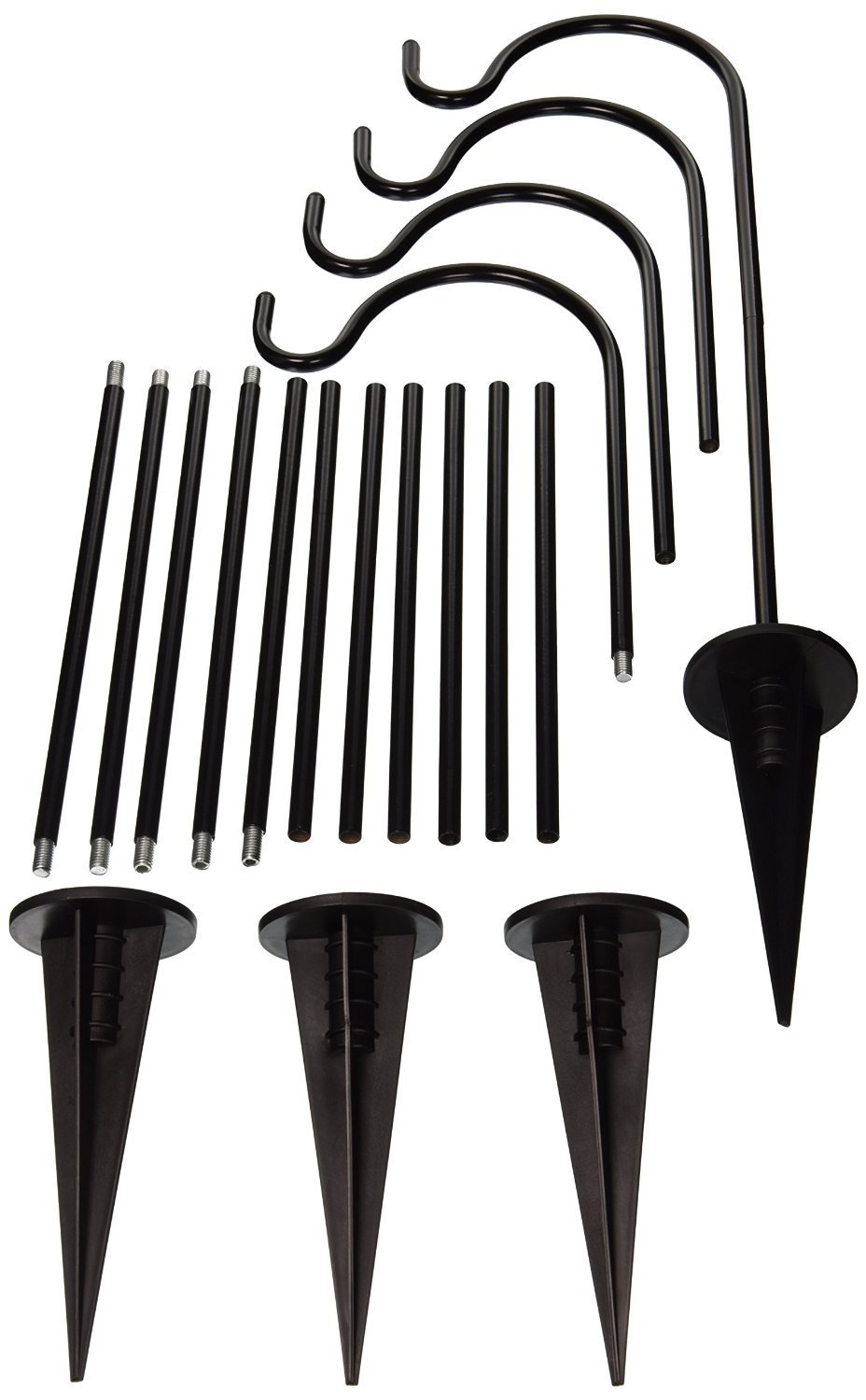 outdoor shepherds hook on Plant Support Structures Perfect For Backyards Outdoor Decoration Shepherds Hooks Garden Stakes Set Of 4 Best Lawn Stakes For Decor And More Hang Mason Jars And Solar Lights Weddings Four Rask Patio