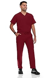 Hey Collection Men Stretch Scrubs Set V-Neck Scrub