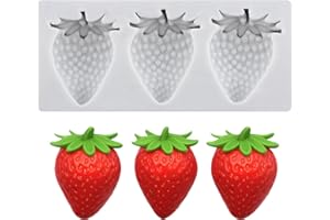 TAOXIBEI 3D Strawberry Clay Mold Strawberry Silicone Molds for DIY Crafts Epoxy Resin Casting Air Dry Polymer Clay Plaster Jewelry Making