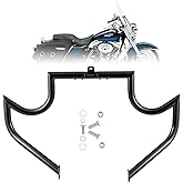 Kinglemc Crash Bar Engine Guard for Harley Davidson Touring(Black-C) | for 1997-2008 Road King Street Glide Electra Glide CVO and Trike Models, Reliable Motorcycle Drop and Engine Protection