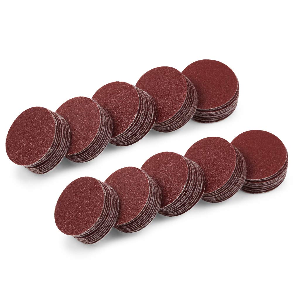 SPEEDWOX 100pc 1 Inches Sanding Discs Hook and Loop Sandpaper 120 Grit Sander Disc Sanding for Drill Grinder Rotary Tools No Hole