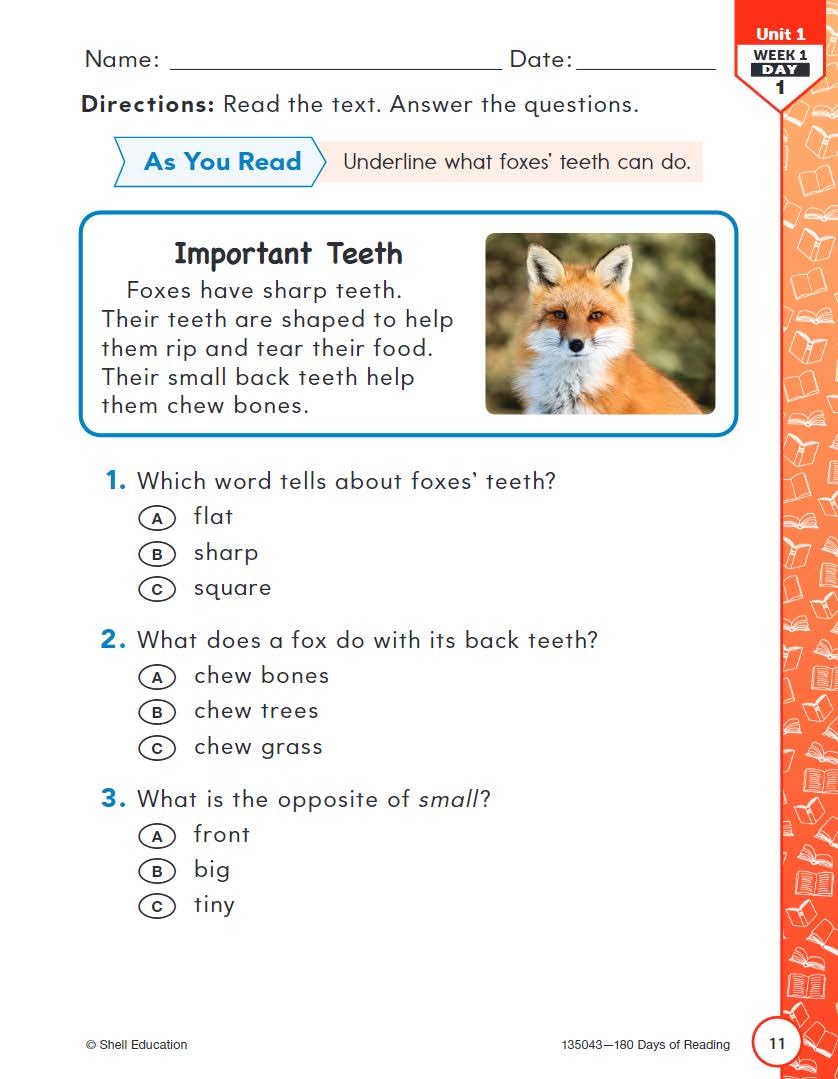 180 Days™: Reading for 1st Grade 2nd Edition Practice Workbook for Classroom and Home, Cool and Fun Practice Created by Teachers (180 Days of Practice) 180 Days™: Reading for 1st Grade 2nd Edition Practice Workbook for Classroom and Home, Cool and Fun Practice Created by Teachers (180 Days of Practice) Perfect Paperback Kindle