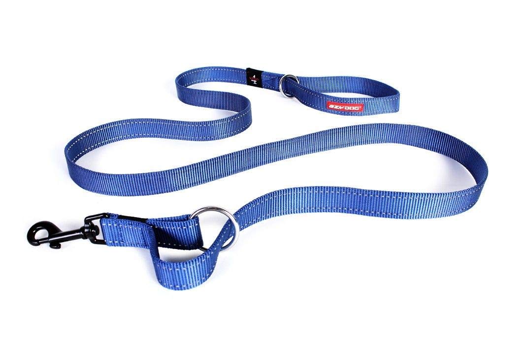 EzyDog Vario 4 Multi-function Dog Lead | 3-6 Foot Adjustable Dog Lead, Training Lead, Small Dogs, Medium Dogs, Large Dogs, Sturdy Dog Lead (Blue)