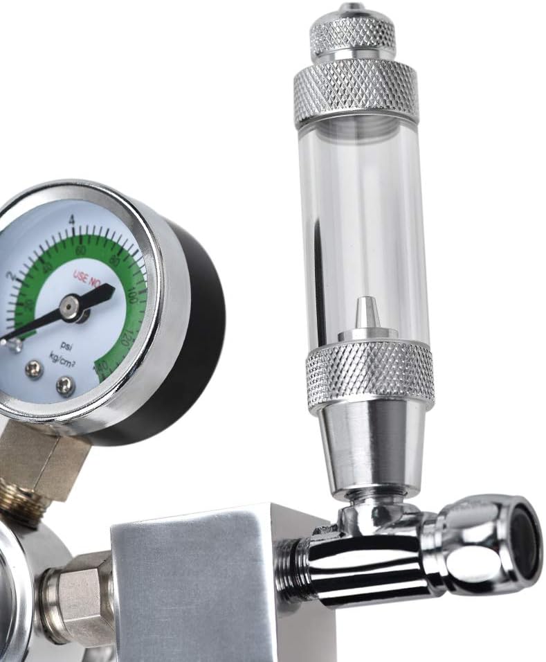 KKTECT CO2 Regulator Aquarium Big Dual Gauge Display W21.8 interface