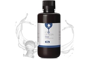 ANYCUBIC 3D Printer Resin, 405nm Plant-Based Rapid Resin, Low Odor, Photopolymer Resin for LCD 3D Printing, 500g Clear