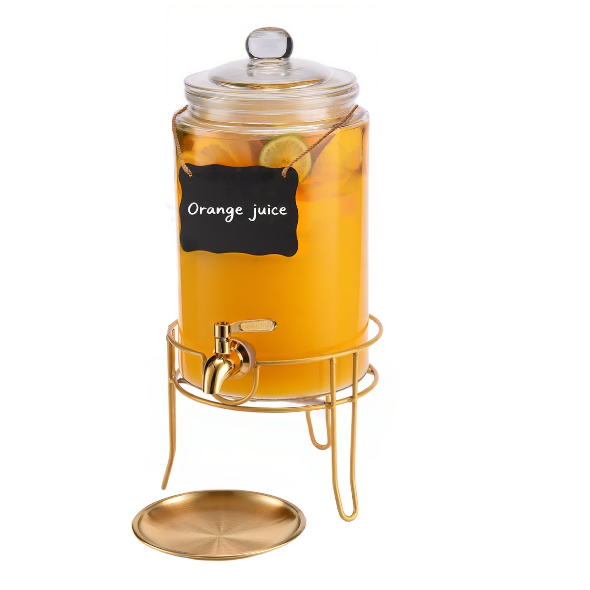 Photo 1 of 1 Pack1 Gallon Glass Drink Dispensers For Parties.Beverage Dispenser,Glass Drink Dispenser With Stand