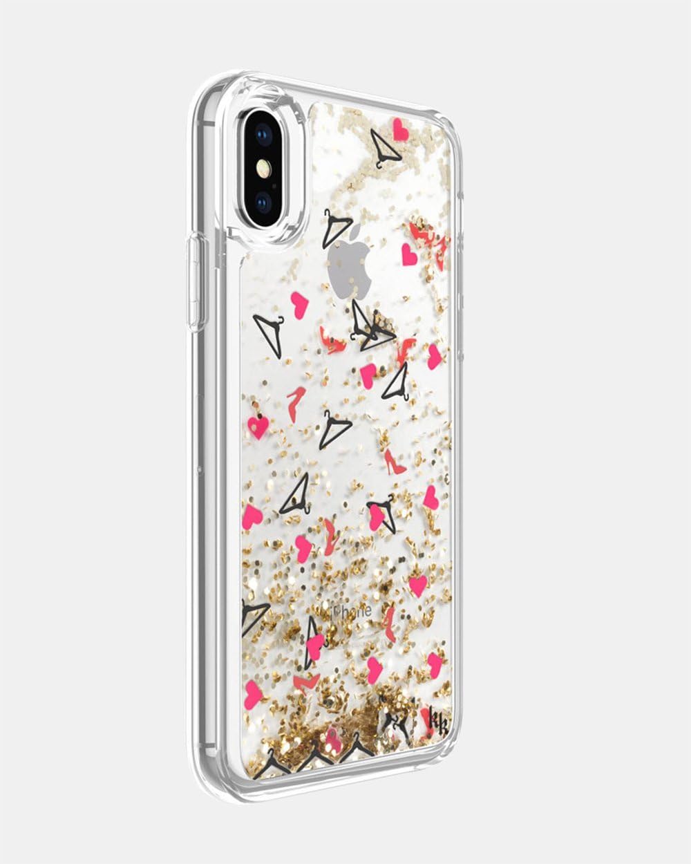 KENDALL + KYLIE Protective Printed Case for iPhone X- Liquid Glitter Case