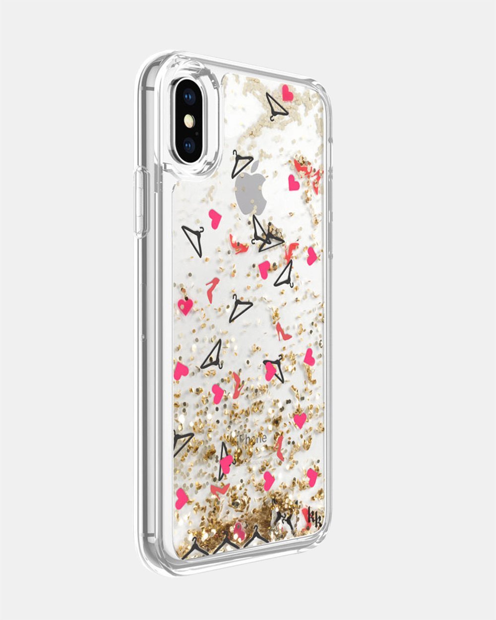 KENDALL + KYLIE Protective Printed Case for iPhone X- Liquid Glitter Case