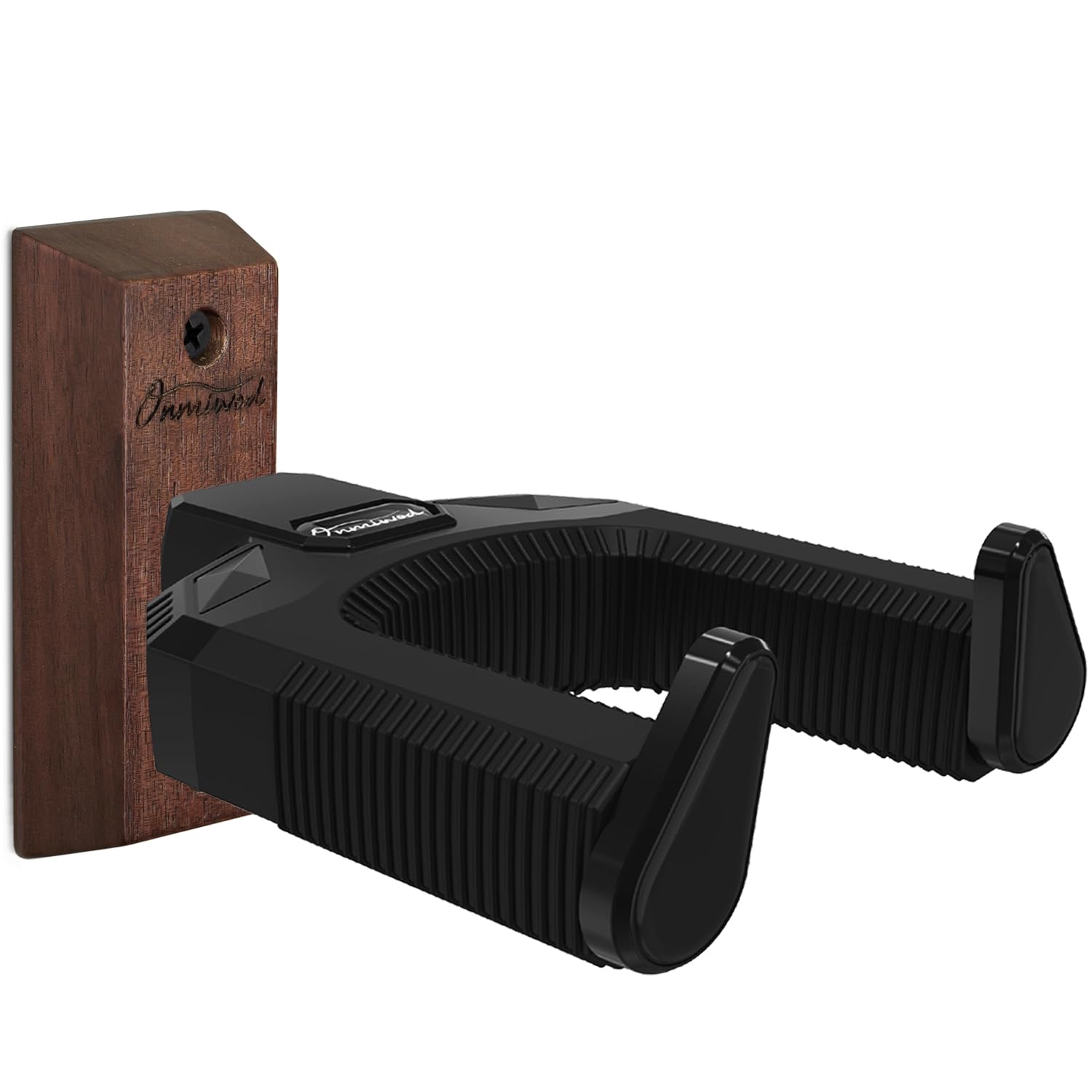 Photo 1 of Guitar Wall Mount, Auto Lock Guitar Hanger Acacia Hardwood, Guitar Wall Hangers, Guitar Holder Hook Wall Stand for Classical, Acoustic, Electric Guitar, Bass, Ukulele, Gift for Guitar Player