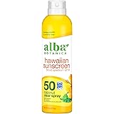 Alba Botanica Hawaiian Sunscreen Clear Spray, SPF 50, Nourishing Coconut, Clear, 6 Fl Oz (Packaging May Vary)