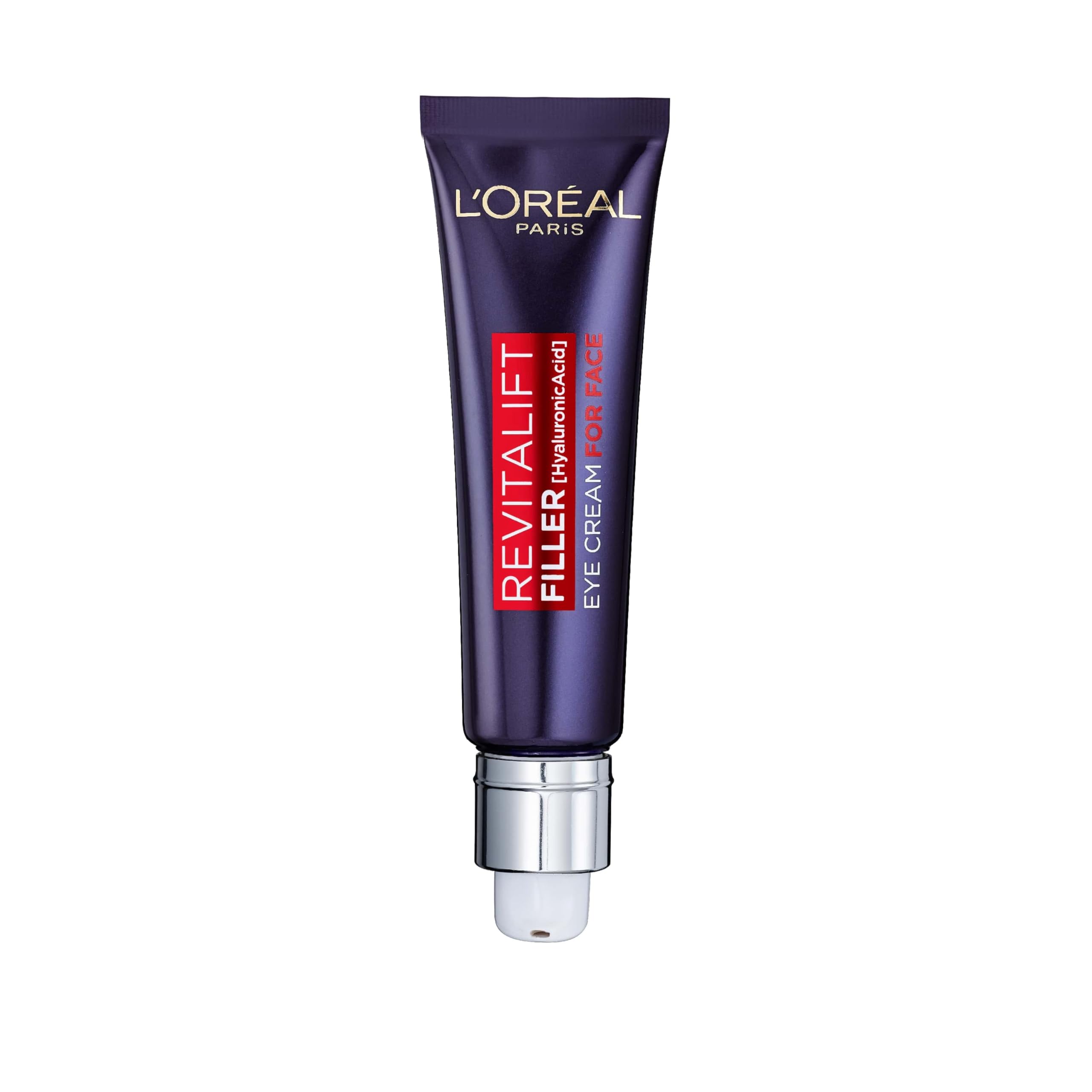 L'Oreal Paris Revitalift Filler Eye Cream For Face Moisturing cream, Efficacy & Safety of eye-cream, for the full face, Formulated with Hyaluronic Acid, to Deeply Hydrate and Visibly Replump, 30ml