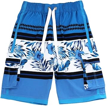 Amazon Co Jp Palmwave New 水着 海水パンツ サーフパンツ メンズ 大きいサイズ ストレッチ ハイビスカス柄 ブルー Hp1809 スポーツ アウトドア