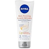 NIVEA Skin Firming & Anti Wrinkle Neck & Chest Cream with Coenzyme Q10, Creatine and Provitamin B5, Skin Firming Cream Reduces the Look of Fine Lines and Wrinkles, 6.7 Oz Tube