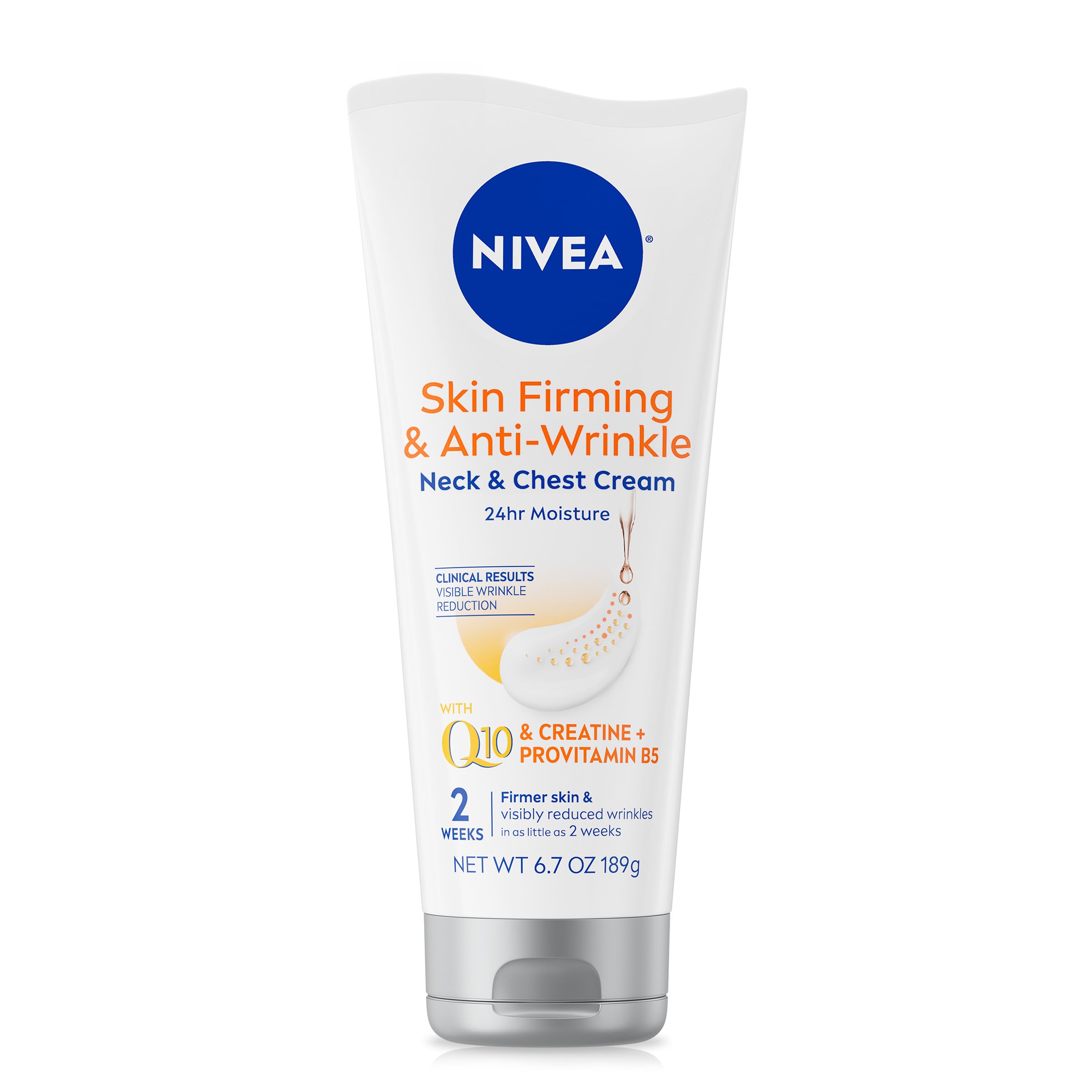 Photo 1 of *** 25% LEFT*** NIVEA Skin Firming & Anti Wrinkle Neck & Chest Cream with Coenzyme Q10, Creatine and Provitamin B5, Skin Firming Cream Reduces the Look of Fine Lines and Wrinkles, 6.7 Oz Tube