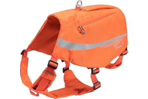 EXCELLENT ELITE SPANKER Y-Shaped Reflective Dog Backpack with Handle Pockets No Pull D-Rings Lightweight Hiking Gear for Dogs