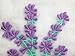 White Cotton Linen Gift Bags Drawstring Embroidered Sachet Purple Lavender Birds Wreath Floral 5