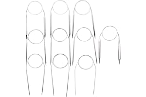 31.5 Inch/80cm10 Sizes Stainless Steel Circular Knitting Needles 2 3 4 4.5 5 5.5 6 7 8 10mm Crochet Yarn Needles Supplies Too