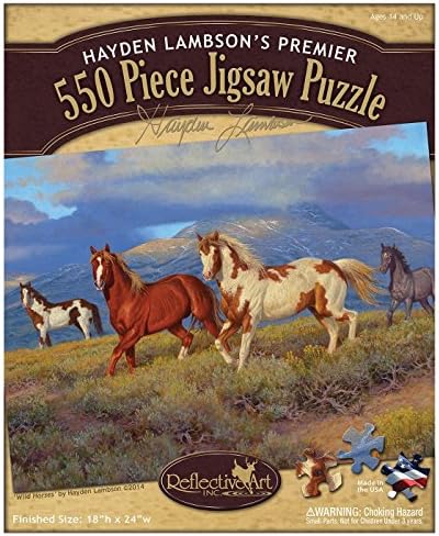Reflective Art Wild Horses 550-Piece Jigsaw Puzzle Set