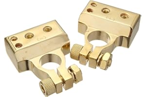 OFKPO 2 PCS Positive & Negative Car Battery Terminals Connector Auto Car Audio Modification Battery Terminal Clamp Set for Ca