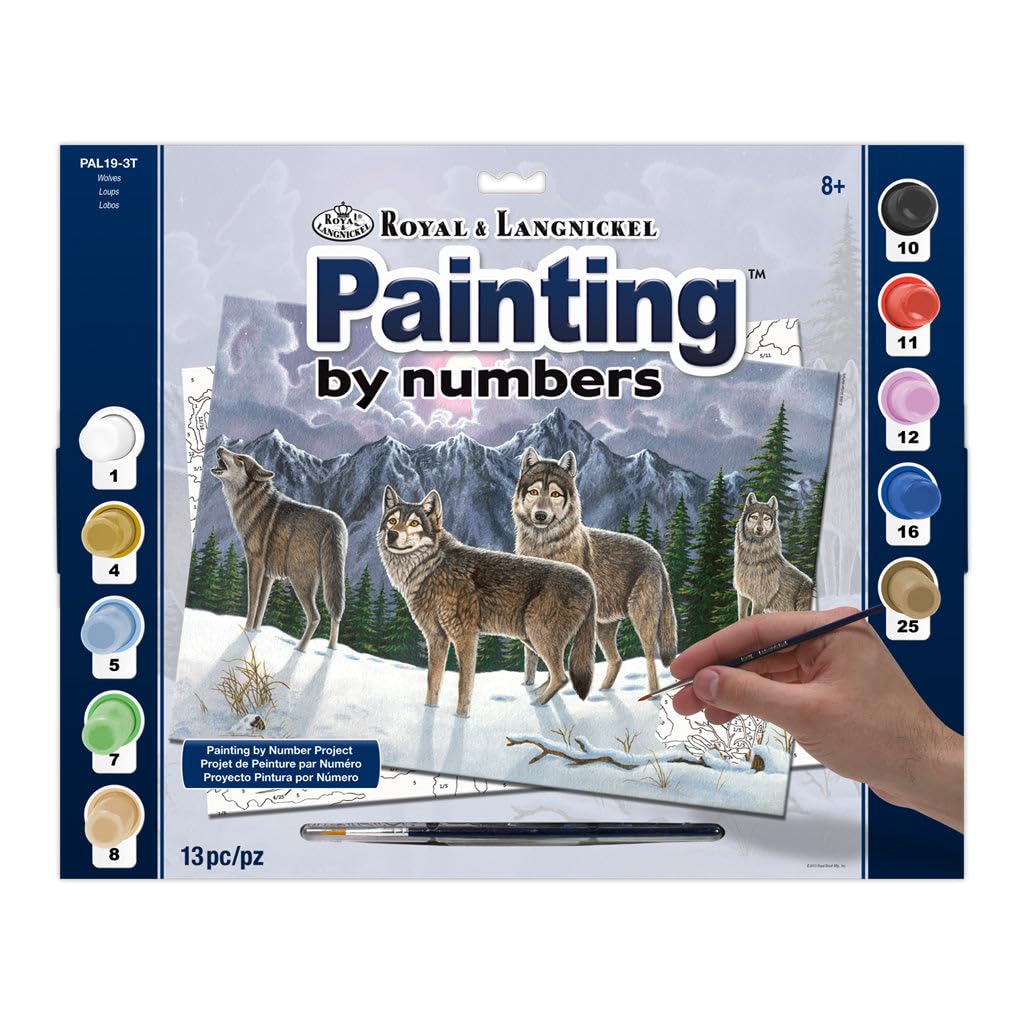 Royal & Langnickel PAL19 Wolves Painting by Numbers Kit