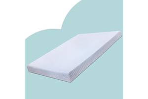 Aurogsky Waterproof Pack and Play Mattress, Travel Pack n Play Mattresses, Memory Foam Playpen Mattress with Removable Zippered Cover, Odorless Playard Mattress, 38"(L) x26-(W) x2(H)