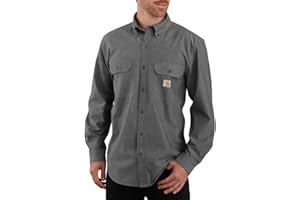 Carhartt Mens Original Fit Long Sleeve ShirtWork Utility Button Down Shirt