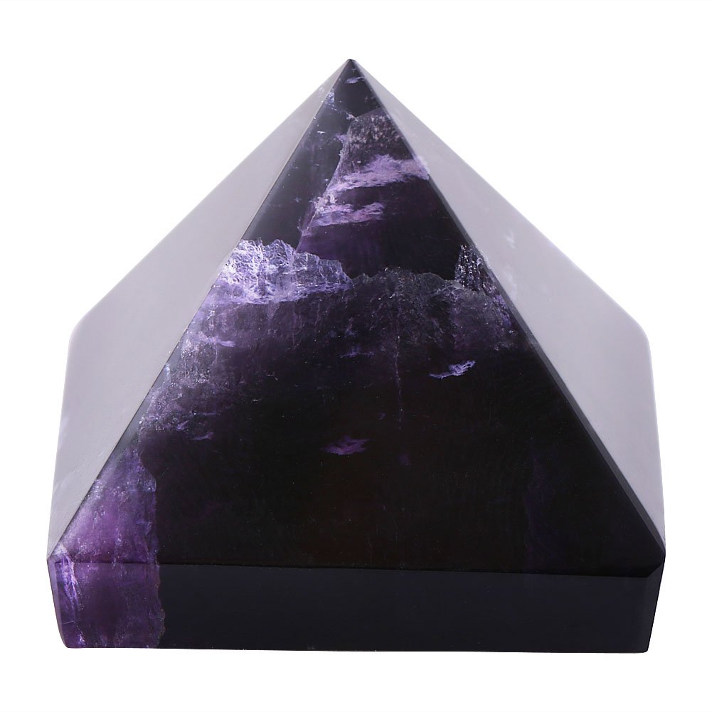 Egyptian Amethyst Pyramid Egyptian Ornaments, Paperweight, 3cm Purple Crystal Pyramid Statues, Pyramid Figurine, Feng Shui Crafts, Desktop Decoration