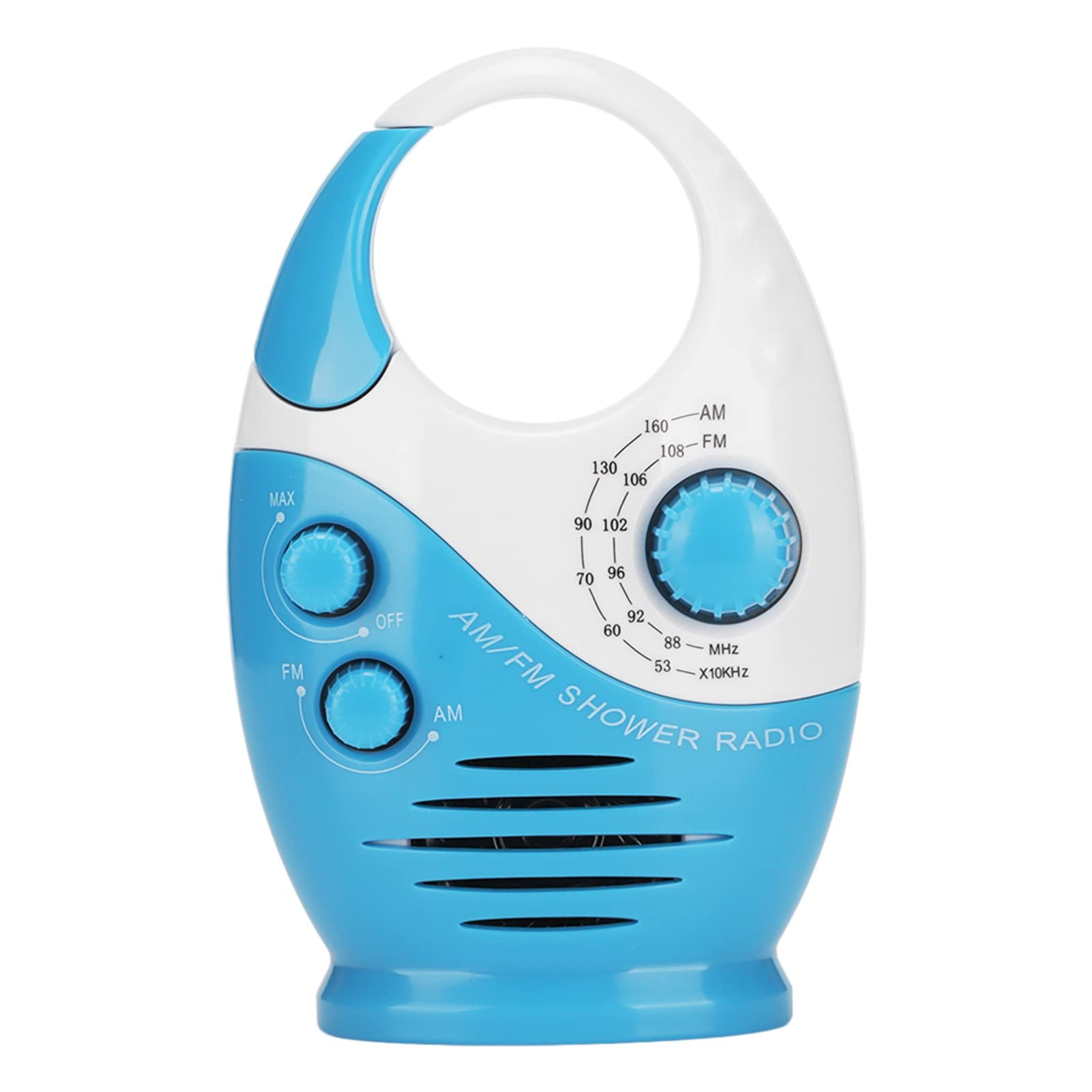 ciciglow Portable Shower Radios, Adjustable Waterproof AM FM Button Speaker, Bathroom Shower Speakers Wireless Radio with Top Handle