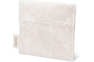 DGAZ Sanitary Napkin Storage Bag, Period Bag for Teen Aged Girls, Portable Period Bag for Panty Liners/Menstrual Cup/Small Tampons，Mini Makeup Bag for Purse(Snowflake)