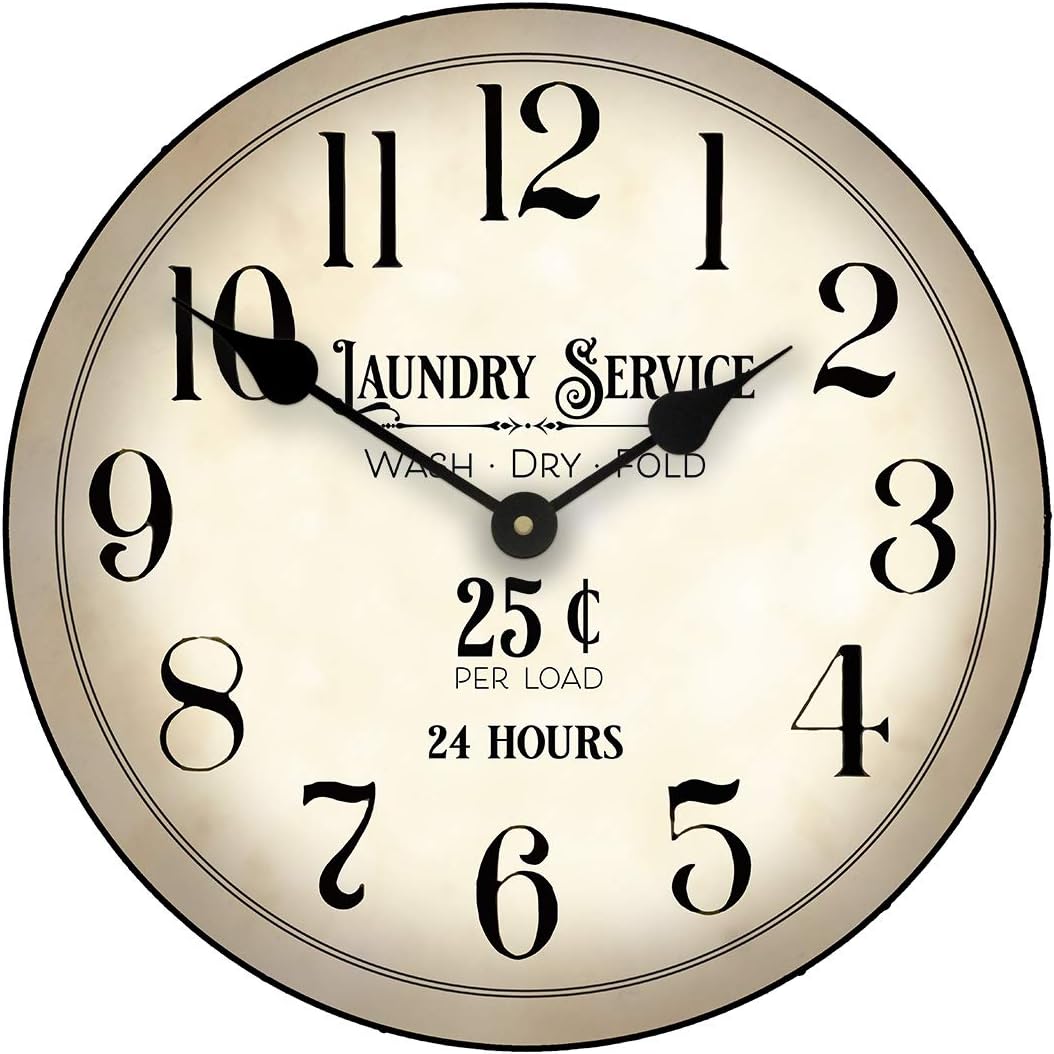 Amazoncom Vintage Laundry Room Large Wall Clock