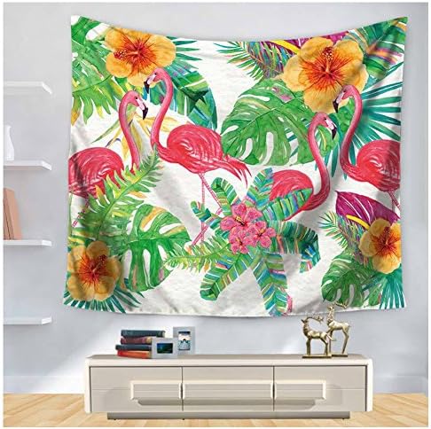 HOMTOD Palm And Floral Wall Tapestry Wall Art Tropical Beauty Home Decor Hanging Tapestry 59x51-inch