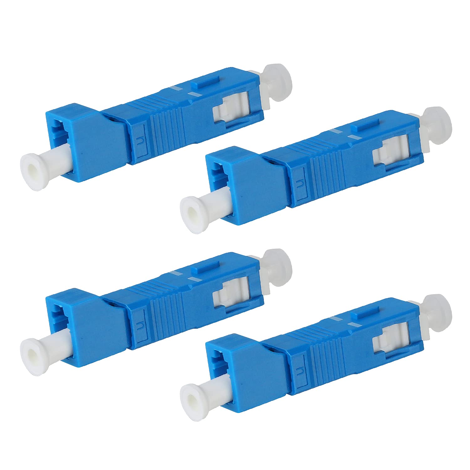 MSDADA 4 Pcs Visual Fault Locator Adapter, Optical Equipment Tool Singlemode 9/125 SM LC Female to SC Male Hybrid Flange Optical Fiber Adapter Connector for Digital Communication