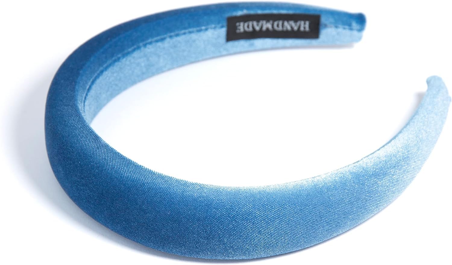 HABAC STUDIO- Headbands for Women Hair Accessories for Women Hair bands for Girls Padded Headbands Velvet 3cm Wide. (Blue) — image 1