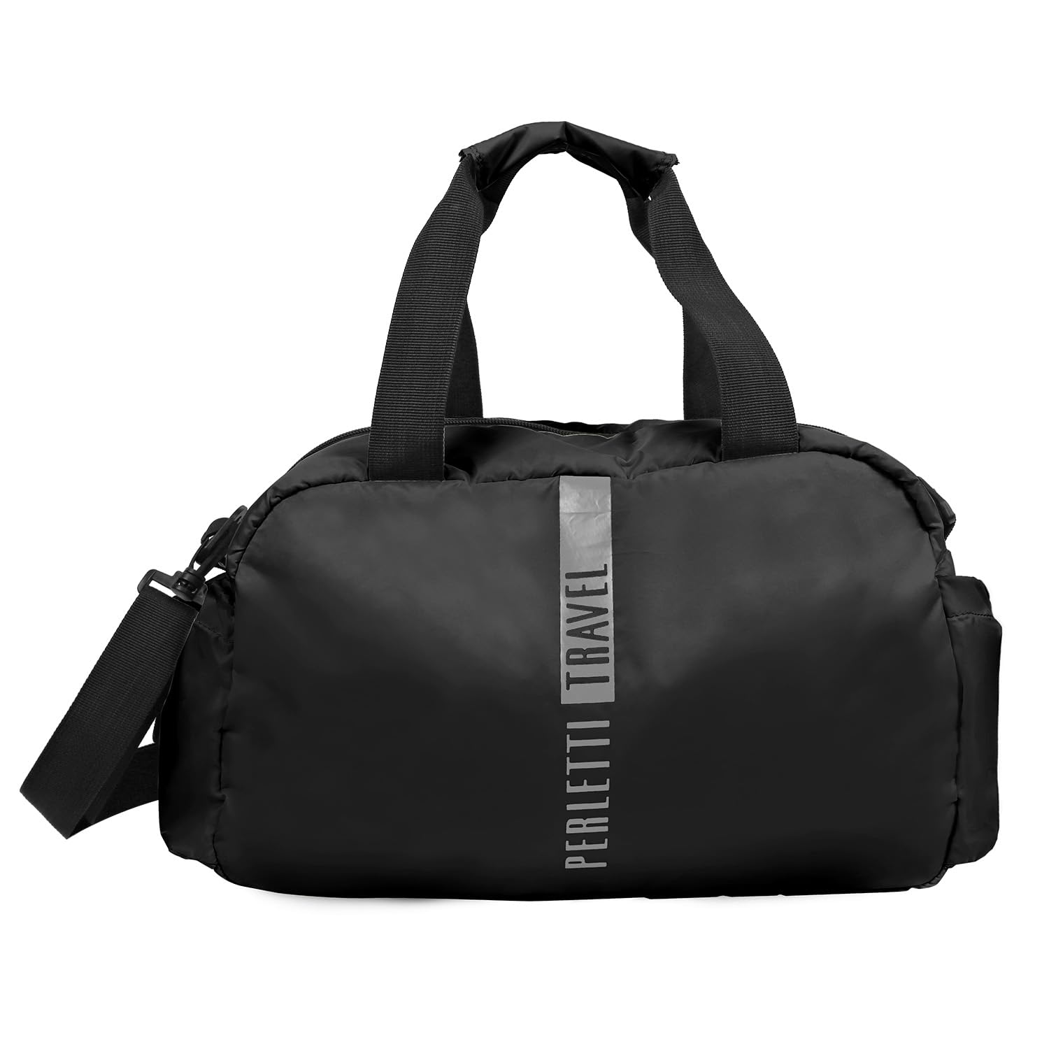 PERLETTI Travel Bag Ryanair Cabin Bags 40x20x25 Man and Woman - Gym Bag Sports Duffle Weekend Bag Ultralight Waterproof - Cabin Bag Hand Luggage Holdall Duffel with Handle and Shoulder Strap (Black)