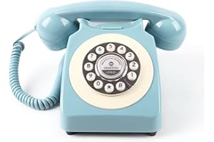 TelPal Voice Recording Audio Guest Book – Guest Book Phone for Weddings, Bridal Showers, Anniversaries | Retro Telephone Voice Recorder | USB Rechargeable Memory Phone | Unique Wedding Gift (Blue)