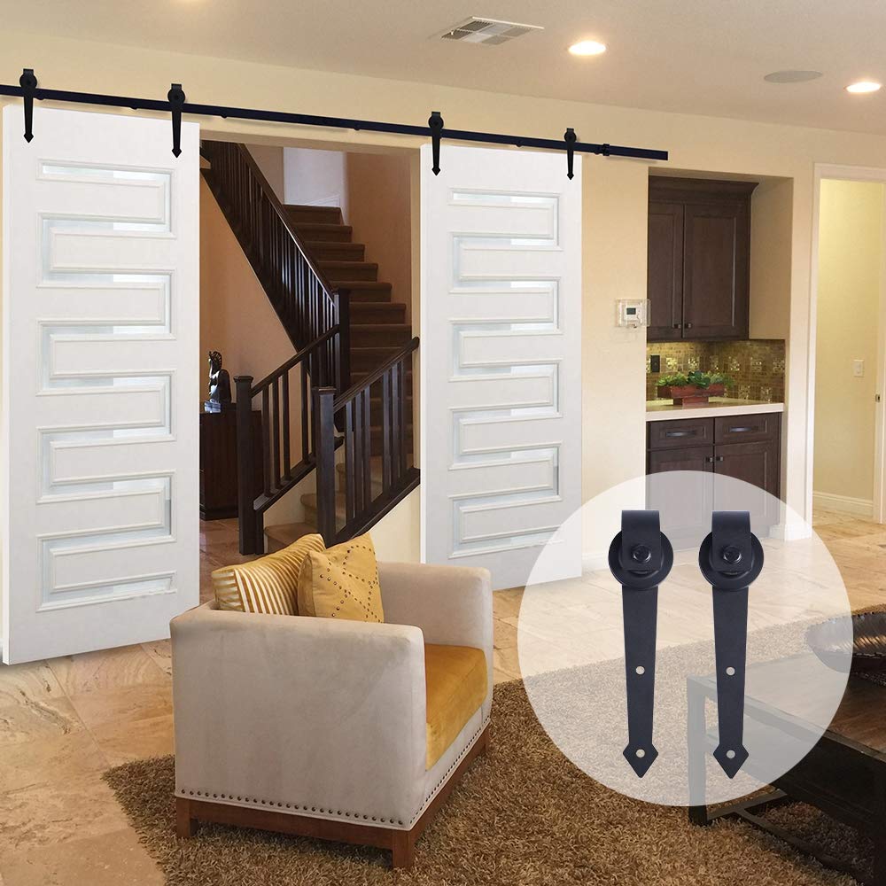 8FT 243cm Puerta De Granero Corredera De Madera Herraje Para Puertas