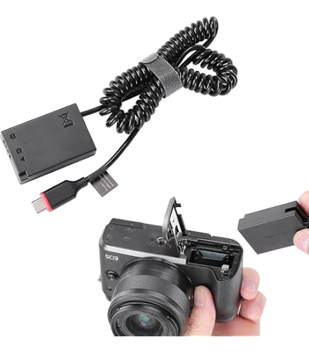 Amazon.com : HangTon USB C to LP-E17 Dummy Battery for Canon EOS