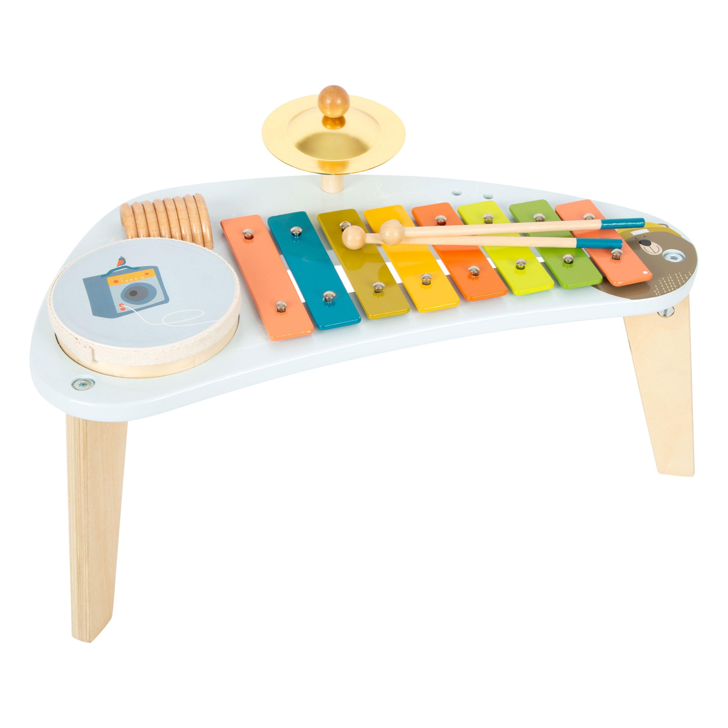 small foot Music Table "Groovy Beats", music instrument for kids 3+ years, ideal for early music education, Prod. 12255