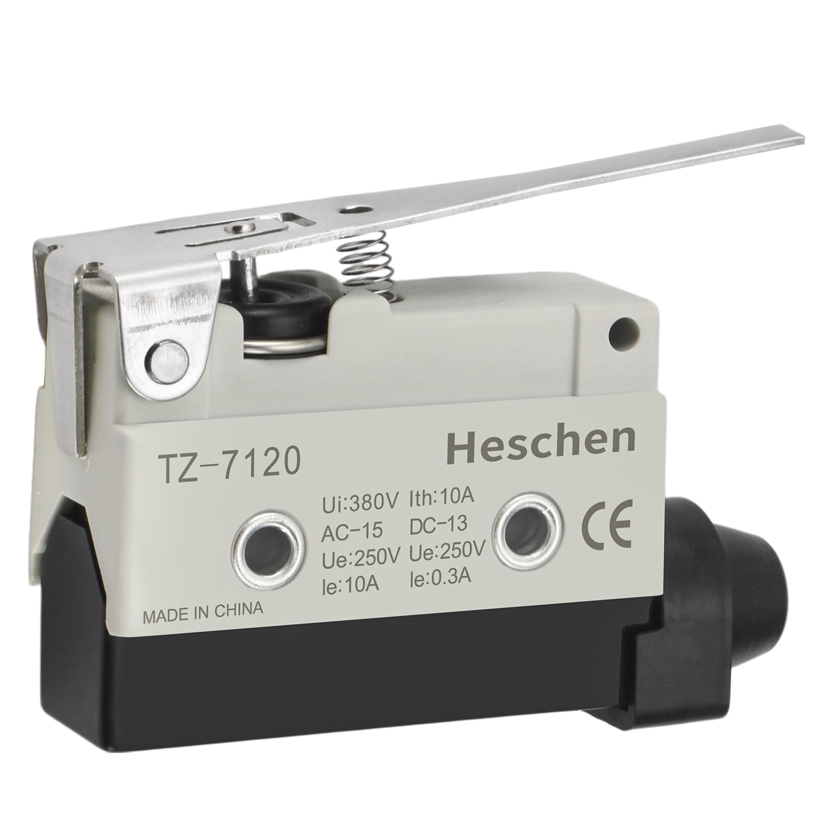 Heschen Horizontal limit switch TZ-7120 momentray hinge lever actuator AC 380V 10A single pole